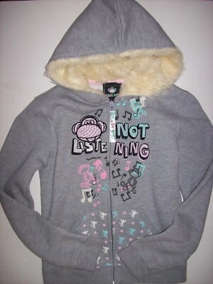Bobby Jack Sudadera con Capucha Chaqueta Prendas Exteriores Niñas Gris Mediano No Escuchar Nuevo Foto 1 de 3