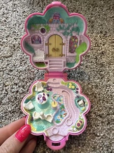 Polly Pocket Pink Daisy Flower Garden Surprise Bluebird 1990 w/ NO dolls. - Picture 1 of 5