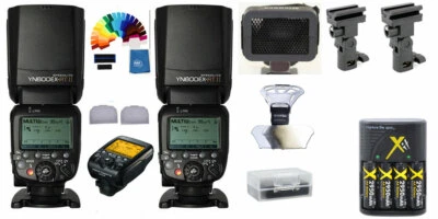 Yongnuo YN600EX-RT II Wireless Flash Speedlite PRO KIT 2PCS + YN-E3-RT II triger - Image 1 of 4