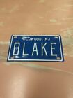Wildwood, NJ Blue Name Plates. BLAKE