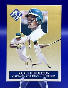 1991 Fleer Ultra Team RICKEY HENDERSON #5 / 10 Insert HOF Oakland Athletics - Picture 1 of 2