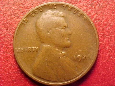 1924 D Lincoln Cent Wheat Penny ALL ORIGINAL SUFACES FREE SHIP Cover