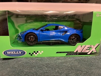 🔴 Lotus Emira-NEX-Metallic Blue Diecast 1:24 Scale Model - Welly 24115BL - Image 1 of 4