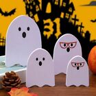 2X(4 Piece Halloween Ghosts Cute Ghosts for Centerpiece Tiered Tray Home Window