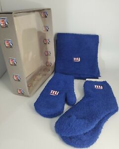 New York Giants NFL Licensed Scarf Mit and Sock Set Unisex New