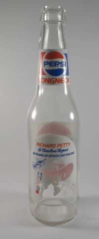 Vintage Pepsi Longneck Glass Bottle - Richard Petty-33 Years of Stock Car Racing Cover