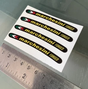 MARCHESINI FORGED MOTORCYCLE MOTORBIKE WHEEL RIM STICKERS DECALS X4 - Picture 1 of 1