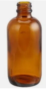 Botellas de vidrio redondas Boston ámbar de 4 oz 120 ml (sin tapa) -64 botellas - Imagen 1 de 7