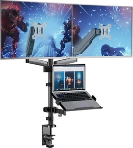 Support ordinateur portable WALI et double moniteur pour moniteur Max 32" et ordinateur portable 17" (W) - Photo 1/6