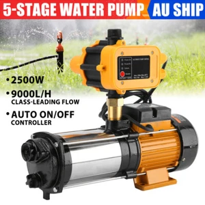 2500W Water Pump High Pressure Multi Stage Rain Tank Garden Farm Irrigation Kit - Picture 1 of 12
