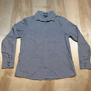 Camicia Lands End ragazzo 14T blu con bottoni manica lunga senza ferro Supima - Foto 1 di 8