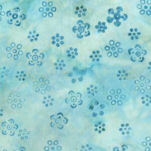 Anthology Fabric - Batik 330Q-8 Summer Picnic Blue Floral - Cotton YARD