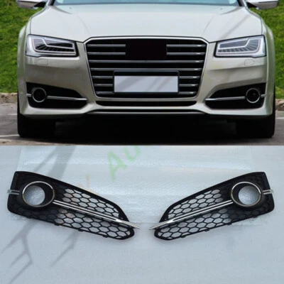 🔥Un par de parachoques delantero rejilla de panal con orificio de acceso para Audi S8 S-LINE 2015-2017  Foto 1 de 4