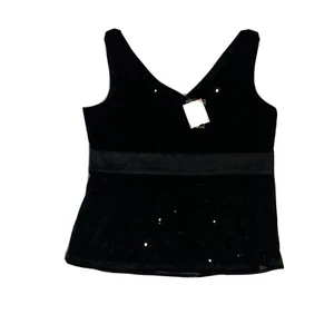 size 10 womens Dress Top “ROCKMANS” Black Lace Layered Blouse -new, tag $49.95 - Picture 1 of 15