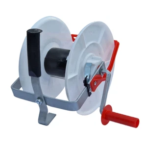 Large Reel Geared 3:1 Electric Fence Wire Tape Rope Spool Winder - Up to 800m - Picture 1 of 6