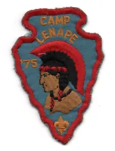 1975 Camp Lenape (Burlington County Council) Aufnäher, Pfeilspitze, gebraucht - Bild 1 von 1