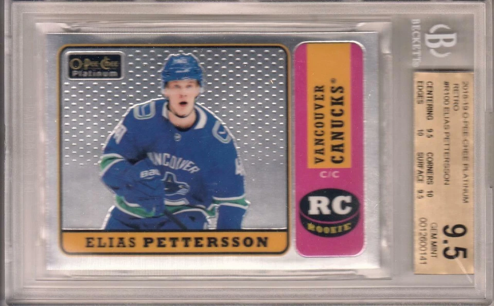 2018-19 OPC Platinum Retro #R100 Elias Pettersson Canucks BGS 9.5 0141 - Image 1 of 1