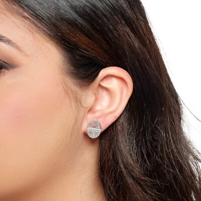 ORECCHINI SOLE NASCENTE OVALE ARGENTO 925 IN FILIGRANA - Immagine 1 di 2