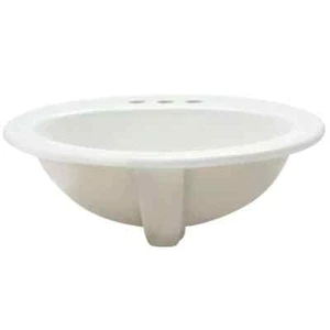 KOHLER Drop-in Bathroom Sink 11" Predrilled Holes Vitreous China White Matte - Picture 1 of 5
