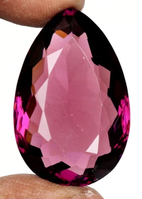 AAA+ Large Purple Amethyst 68.90 Ct. Pear Cut Loose Gemstone for Engagement Ring - Image 1 of 4