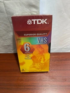 TDK Standard Grade VHS Blank Video Tape T-120 6 Hr Superior Quality Sealed - Picture 1 of 2
