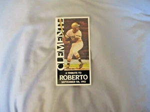 1992 A TRIBUTE TO ROBERTO Clemente Baseballkarte Pittsburgh Pirates Programm AD - Bild 1 von 4