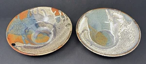 2 Jubilee Clay Forms Mathias James Studio Art Pottery Bowls ~ Beautiful Glaze - Picture 1 of 13