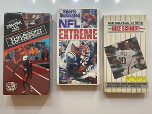 Factory Sealed VHS Lot: NFL Extreme, Mike Schmidt, Olympics Thrill of Victory - Picture 1 of 24