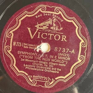 12" 78 RPM-Leopold Stokowski-Symphony in E Minor From the New World/Victor 8737 - Imagen 1 de 4