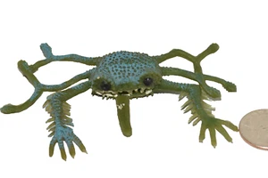 Uglies Jiggler Blue Green Rubber Ugly Monster w long tongue Hong Kong Vtg 1960's - Picture 1 of 6