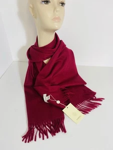 Kinross Cashmere Red Scarf BNWT - Picture 1 of 6
