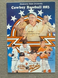 CBB 1983 OKLAHOMA STATE ST COWBOYS College Baseball Schedule ROBBIE WINE Platt + - Bild 1 von 3