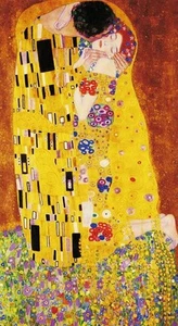 The Kiss Gustav Klimt Classic Handpainted Oil Painting Repro Canvas Modern Art - Picture 1 of 9