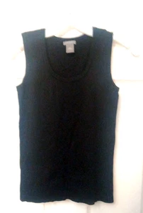 Ann Taylor Knit Tank Top Sweater Black XS Petite Classic Pullover Base Layer - Picture 1 of 3