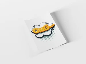 Comic Speech Bubble DTF Iron-on Transfer Designs, LOL Wow Cool Prints - Picture 1 of 4