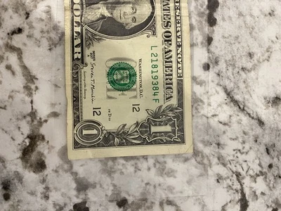 February 18, 1938 (L.2181938F) BIRTHDAY Note $1 One Dollar Bill 02/18/1938 - Image 1 of 3