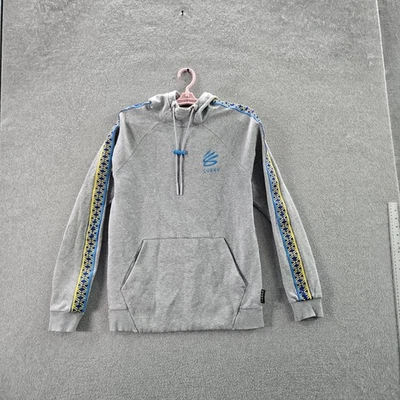 金州勇士队男式连帽衫小号灰色Under Armour Stephen Curry羊毛 — 第 1/4 张图片