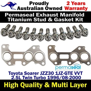 Permaseal Manifold Titanium Stud&Gaskets For Toyota Soarer JZZ30 1JZ-GTE 2.5L - Picture 1 of 5