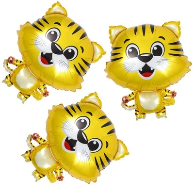  3 Pcs Cute Tiger Party Decorations Birthday Balloons Celebration - Image 1 of 4