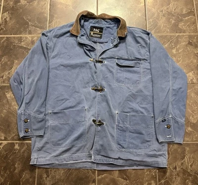 Abrigo de bombero vintage London azul niebla para hombre talla 2XL Foto 1 de 4