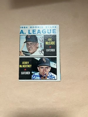 1964 Topps #564 A.L. League Rookie Stars Joe McCabe, Jerry McNertney Autographs. - Image 1 of 3