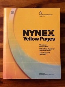 New England Telephone NYNEX Yellow Pages Worcester Central Phone Book 1986 1987 - Picture 1 of 9