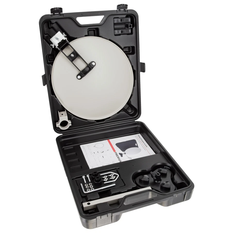 Impianto satellitare da campeggio antenna satellitare ventosa supporto palo supporto tavolo in valigia - Immagine 1 di 4