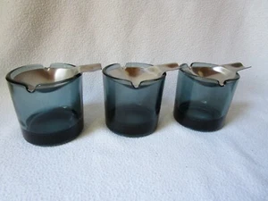 WMF Wagenfeld 3 Kippascher turmalin Glas Aschenbecher Ascher Designklassiker TOP - Bild 1 von 6