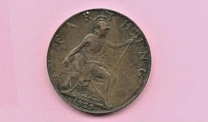 GB KING GEORGE V (KGV) 1925 Britannia FARTHING - V.Fine - como escaneos (#3) - Imagen 1 de 2
