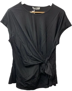 GRACE KARIN Womens Cap Sleeve Tops 2025 Summer Tie Waist Crew Size 2XL Black - Picture 1 of 7