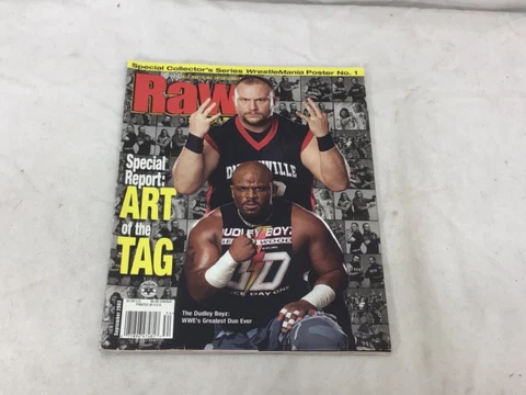 September 2003 WWF Raw Magazine Dudley Boyz Cover Wrestlemania Poster Included Cover