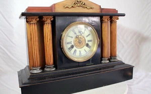 Hughe HAC Crossed Arrows Empire Classic Table Clock ... 1885 - Picture 1 of 13