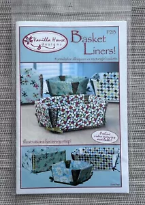 Vanilla House Designs #P213 FODERE CESTINO Modello da cucire NUOVO - Foto 1 di 3
