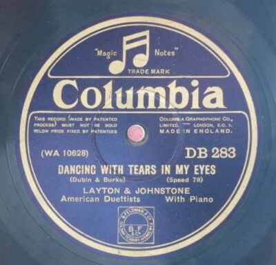 Layton And Johnstone 78 RPM / Dancing With Tear In My Eyes  (121-0524-HS) - Bild 1 von 2
